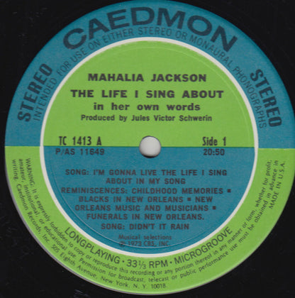 Mahalia Jackson : The Life I Sing About (LP, Comp)
