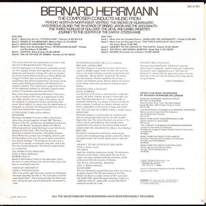 Bernard Herrmann : Bernard Herrmann Conducts Psycho And Other Film Scores (LP, Comp)