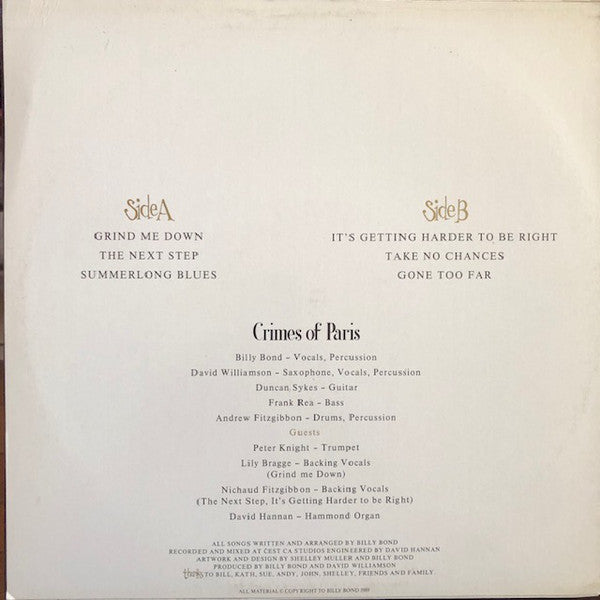 Crimes Of Paris : The Next Step (LP)
