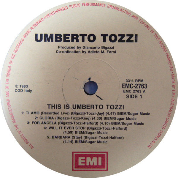Umberto Tozzi : This Is Umberto Tozzi (LP, Comp)
