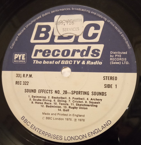 No Artist : Sporting Sound Effects (LP, Mono)