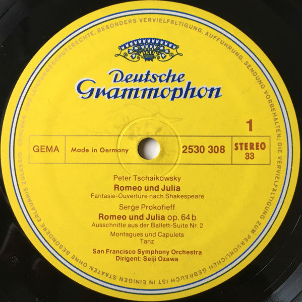 Hector Berlioz • Pyotr Ilyich Tchaikovsky • Sergei Prokofiev - San Francisco Symphony • Seiji Ozawa : Romeo And Juliet (LP, Gat)