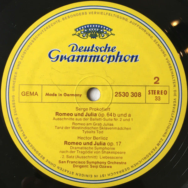 Hector Berlioz • Pyotr Ilyich Tchaikovsky • Sergei Prokofiev - San Francisco Symphony • Seiji Ozawa : Romeo And Juliet (LP, Gat)