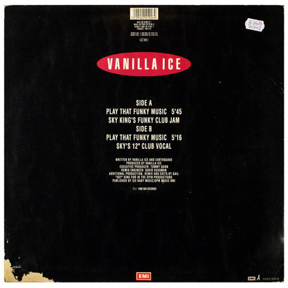 Vanilla Ice : Play That Funky Music (12", Maxi)