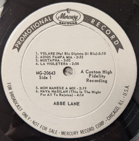 Abbe Lane, Xavier Cugat And His Orchestra : Abbe Lane With Xavier Cugat And His Orchestra (LP, Album, Mono, Promo)