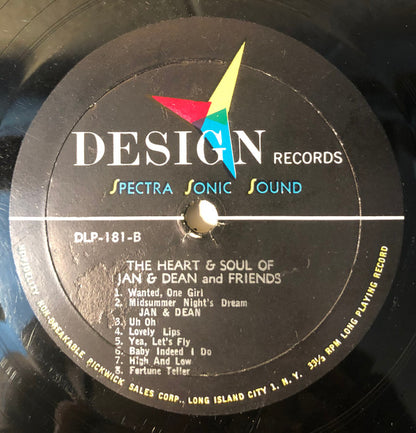 Jan & Dean & The Satellites (26) : The Heart & Soul of Jan & Dean & Friends (LP, Album, Mono)