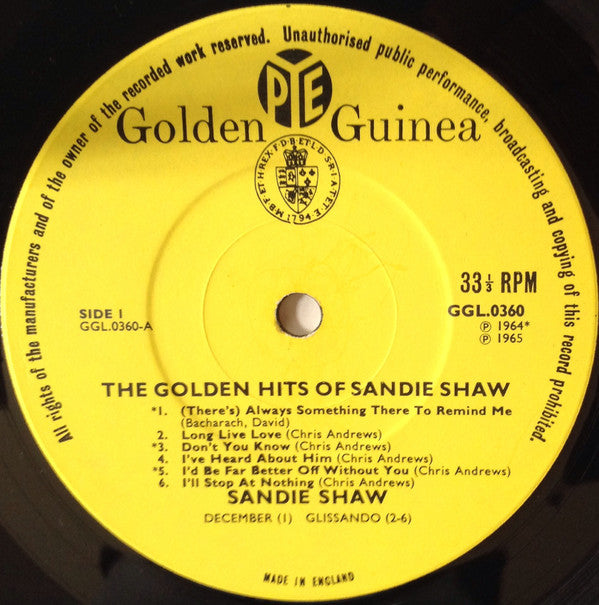 Sandie Shaw : The Golden Hits Of Sandie Shaw (LP, Comp)
