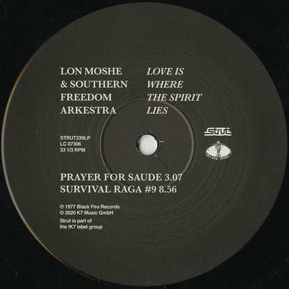 Lon Moshe & Southern Freedom Arkestra : Love Is Where The Spirit Lies (2xLP, Album, RE)