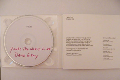 David Gray : You're The World To Me (CDr, Single, Promo + CDr, Smplr)