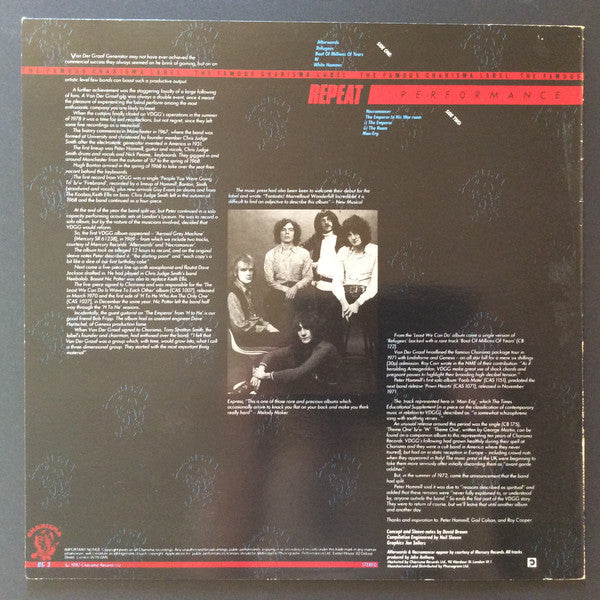 Van Der Graaf Generator : Repeat Performance (LP, Comp)
