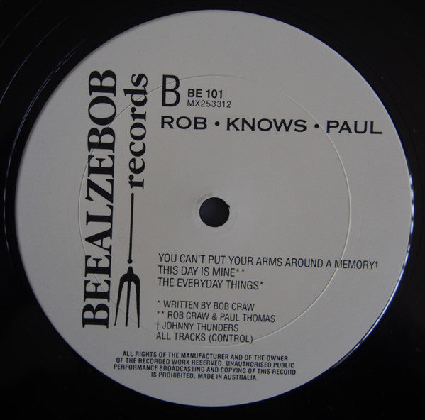 Rob Craw And Paul Thomas (9) : Rob Knows Paul (LP, Album)