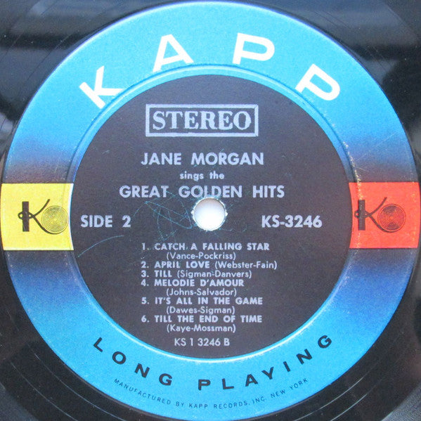 Jane Morgan : Jane Morgan Sings The Great Golden Hits (LP, Album)