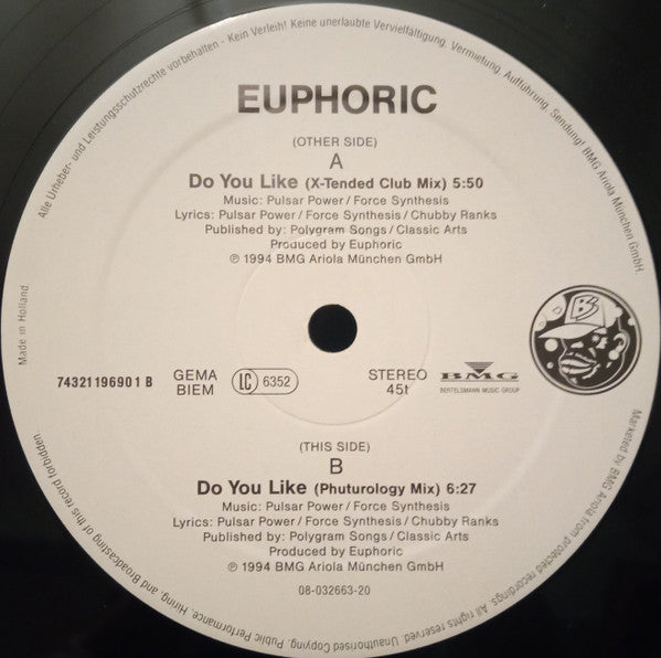 Euphoric : Do You Like (12")