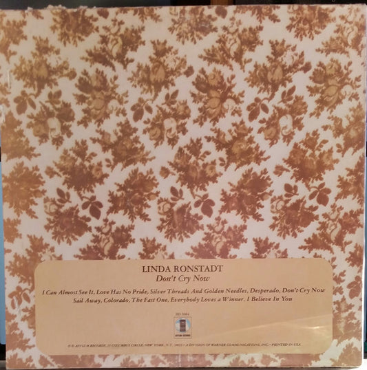 Linda Ronstadt : Don't Cry Now (LP, Album)