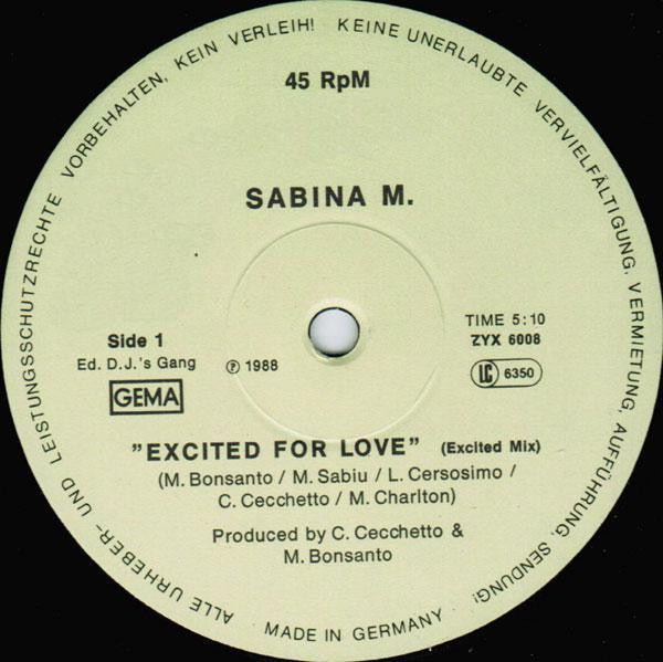 Sabina M. : Excited For Love (12")