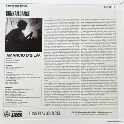 Amancio D'Silva : Konkan Dance (LP, Album, RE, RM, 180)