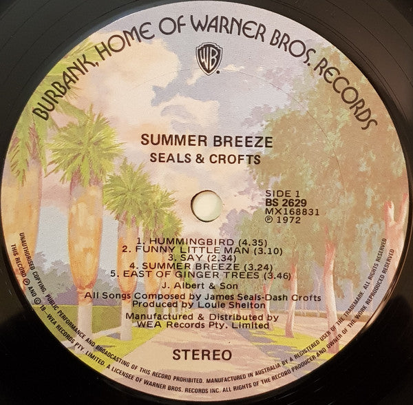 Seals & Crofts : Summer Breeze (LP, Album)