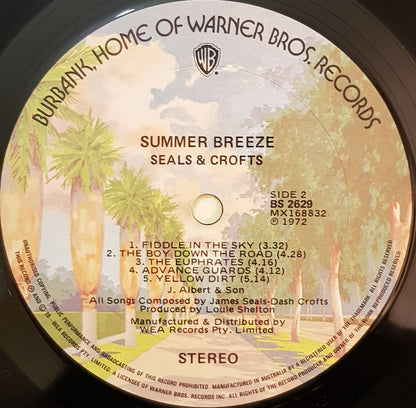 Seals & Crofts : Summer Breeze (LP, Album)