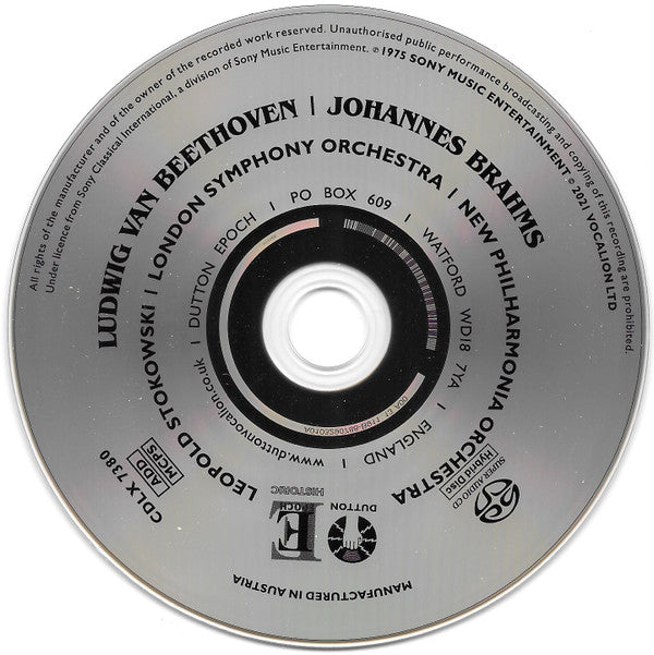 Leopold Stokowski Conducts London Symphony Orchestra, Ludwig van Beethoven, New Philharmonia Orchestra, Johannes Brahms : Stokowski Conducts Beethoven Symphony No. 3 "Eroica" & Brahms Academic Festival Overture (SACD, Hybrid, Multichannel, Comp, Quad, RM)