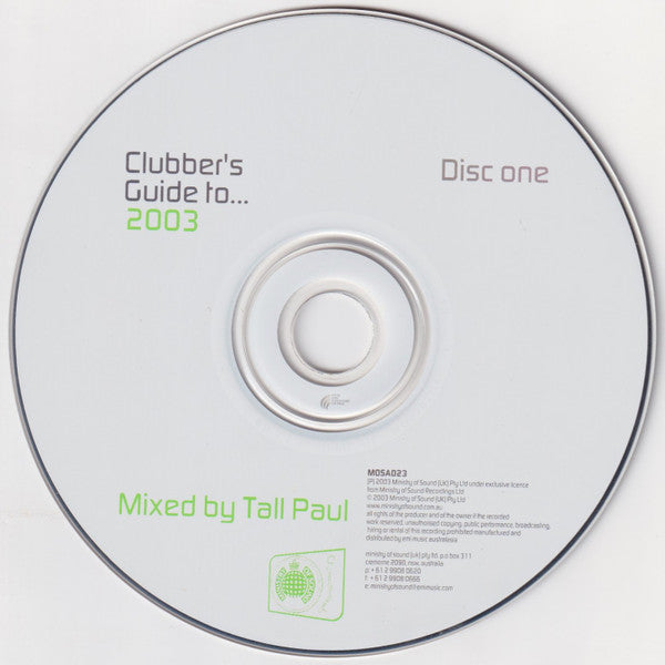 Tall Paul & Alex Taylor : Clubber's Guide To... 2003 (2xCD, Comp, Mixed)