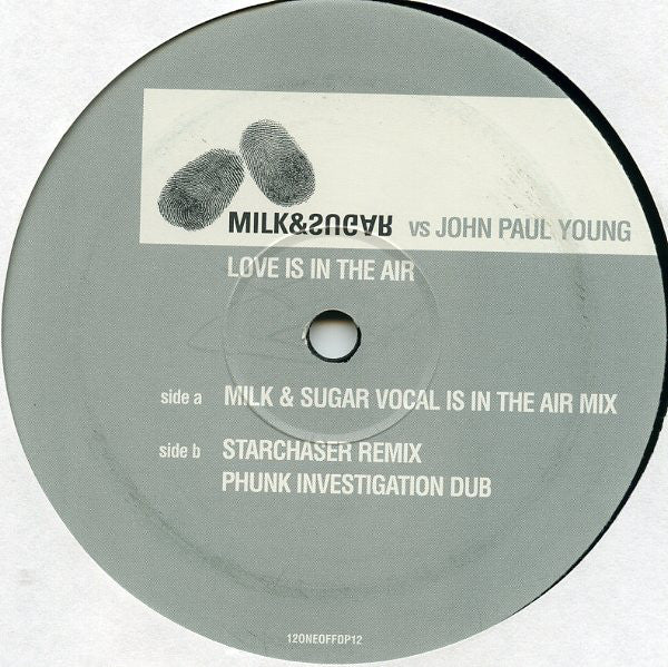 Milk & Sugar vs John Paul Young : Love Is In The Air (2x12", Promo)