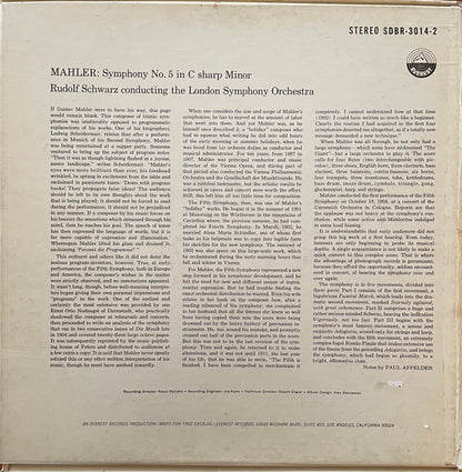 Gustav Mahler, Rudolf Schwarz, London Symphony Orchestra : Symphony No. 5 In C Sharp Minor (2xLP, RE, Box)