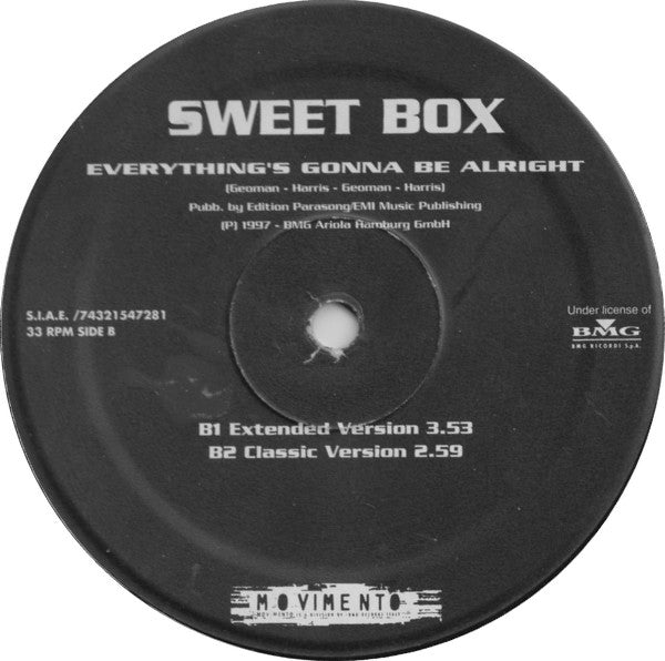Sweetbox : Everything's Gonna Be Alright (12")