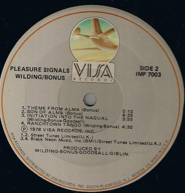 Danny Wilding / Peter Bonas : Pleasure Signals (LP, Album)