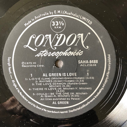 Al Green : Al Green Is Love (LP, Album)