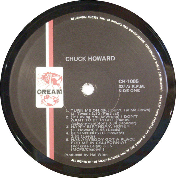 Chuck Howard (2) : Chuck Howard (LP, Album)