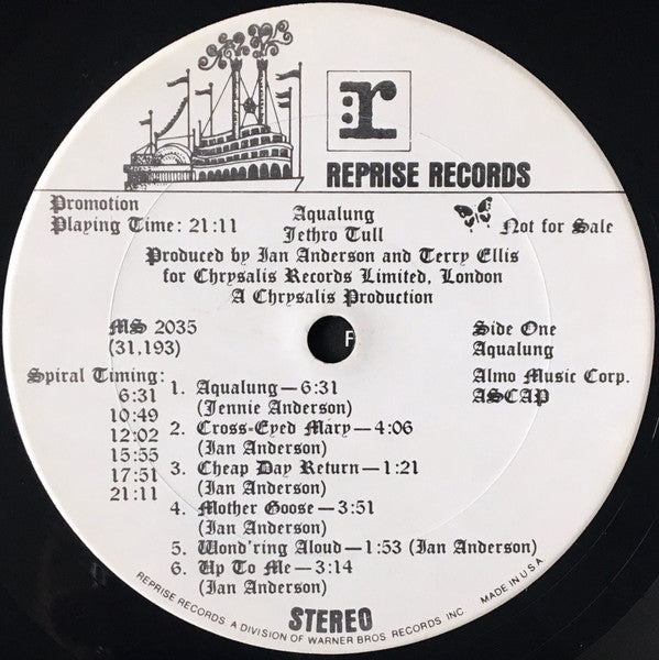 Jethro Tull : Aqualung (LP, Album, Promo, Gat)