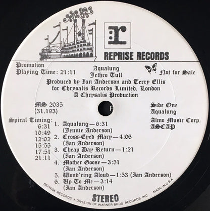 Jethro Tull : Aqualung (LP, Album, Promo, Gat)