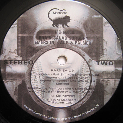 Emerson, Lake & Palmer : Brain Salad Surgery (LP, Album, Don)