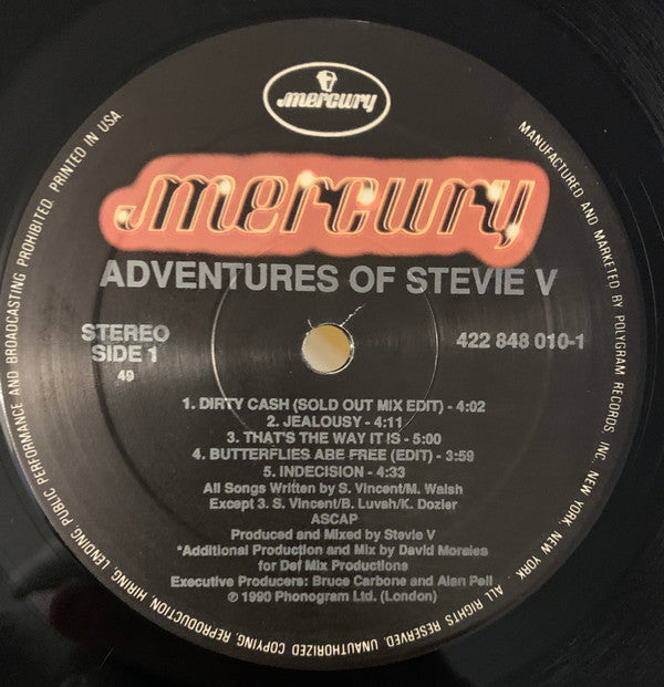 Adventures Of Stevie V. : Adventures Of Stevie V (LP, Album)
