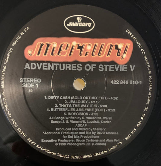 Adventures Of Stevie V. : Adventures Of Stevie V (LP, Album)