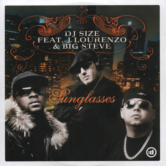 DJ Size feat. J. Lourenzo & Big Steve (3) : Sunglasses (CD, Single, Promo)