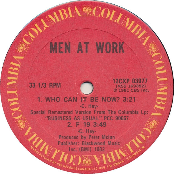 Men At Work : It's A Mistake (12", Single, RM)