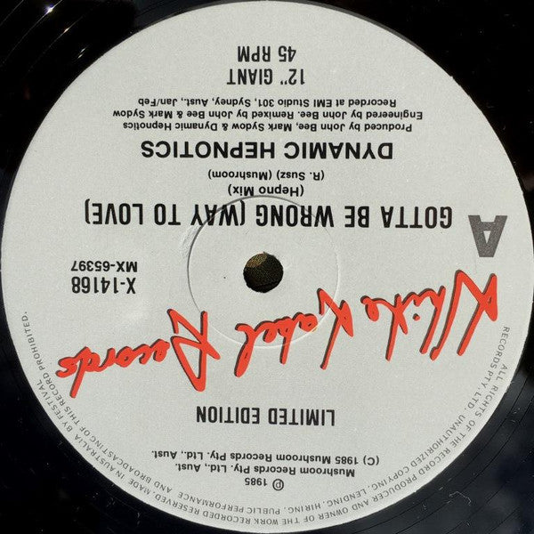 The Dynamic Hepnotics : Gotta Be Wrong (Way To Love) (12", Single, Ltd)