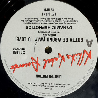 The Dynamic Hepnotics : Gotta Be Wrong (Way To Love) (12", Single, Ltd)
