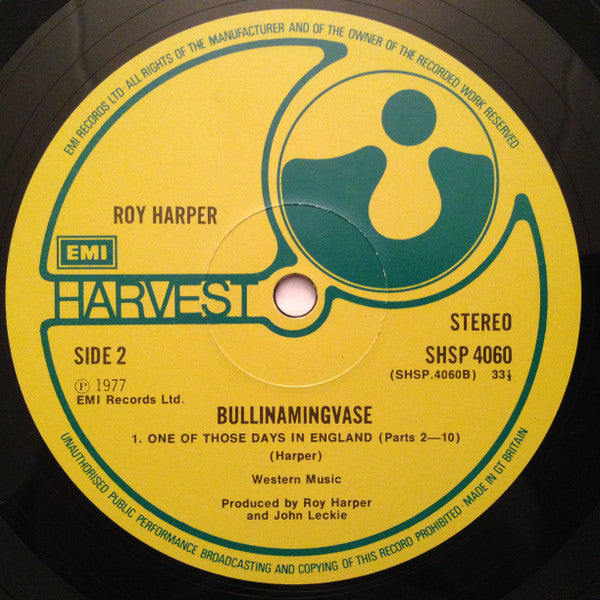 Roy Harper : Bullinamingvase (LP, Album)