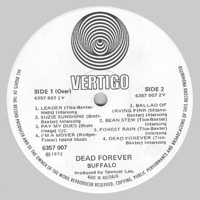 Buffalo (2) : Dead Forever... (LP, Album)