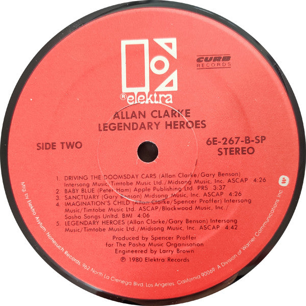 Allan Clarke : Legendary Heroes (LP, Album)