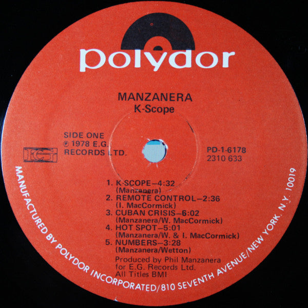 Phil Manzanera : K-Scope (LP, Album)