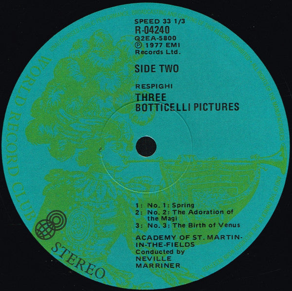 Ottorino Respighi : The Birds • Three Botticelli Pictures (LP, Quad, Club, Gre)