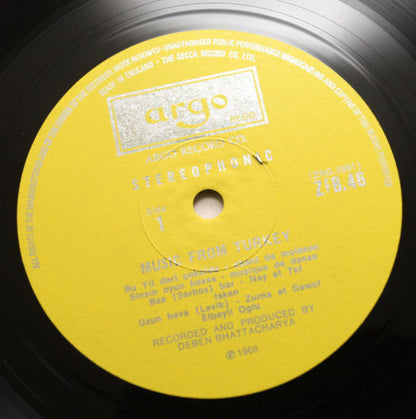 Deben Bhattacharya : Music From Turkey (LP)