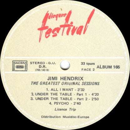 Jimi Hendrix : The Greatest Original Sessions (2xLP, Comp, Gat)