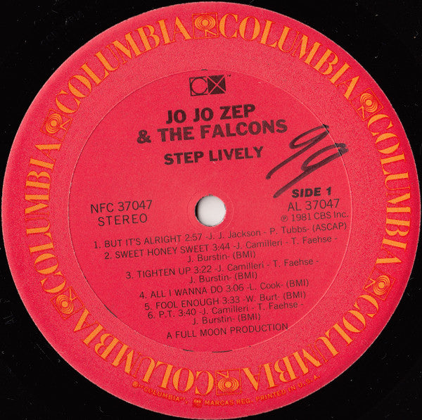 Jo Jo Zep And The Falcons : Step Lively (LP, CX )