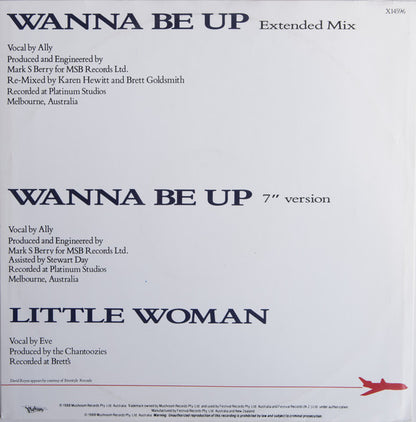 The Chantoozies : Wanna Be Up (Extended Mix) (12", Single)