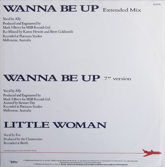 The Chantoozies : Wanna Be Up (Extended Mix) (12", Single)