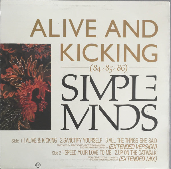 Simple Minds : Alive And Kicking -(84/85/86)- (12", EP, Ltd)